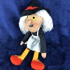Vintage Halloween Witch Doll Stuffed Plush Ragdoll ￼15” Prop Decoration ￼ picture