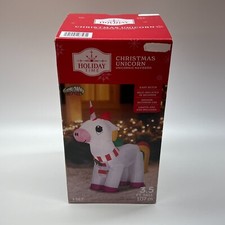 Holiday Time Airblown Inflatable Christmas Unicorn Light Up 3.5 Feet Tall picture