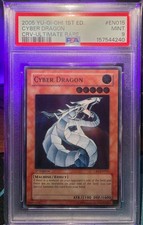 2005 Yu-Gi-Oh 1st Edition CRV Ultimate Rare #EN015 Cyber Dragon PSA 9 picture