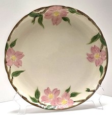 Vintage 1930s El Rancho Hand Painted Wild Rose / Desert Rose Dinner Plate - picture