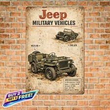 Willys Jeep 1962 Military Vehicle Vintage Aluminum Plaque Metal Wall Decor picture
