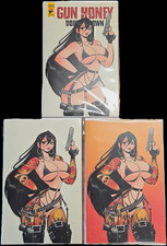 GUN HONEY DOUBLES DOWN #4 BLOODKNOTCOLLECTIVE 616 Variant ABC Set LTD 250. All 3 picture