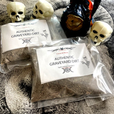 2 Pkgs Authentic Old Cemetery Graveyard Dirt Witchcraft Voodoo Casting Spells picture