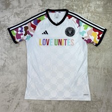 2023 Adidas MLS Inter Miami Soccer Pre Match LGBTQ+ Pride Jersey Mens M Rainbow picture