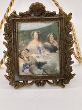 Vintage Italian CET-223 Brass Filigree Photo Frame Empress Eugenie Repro Italy picture