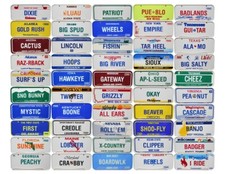 🚲Kate’s Plates: Vintage 1988 Honeycomb Mini License Plates Bike Tags🚲 picture