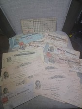 (100) x 1800’s antique/vintage Bank check Ephemera 1893 1985 Good Condition picture