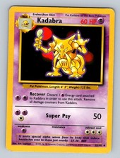 Pokemon TCG Kadabra Psychic BS 032/102 Uncommon 1999 Base Set picture