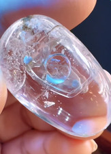 38*22*15mm Natural Enhydro Quartz Moving Water Drop Specimens Palm Reiki picture