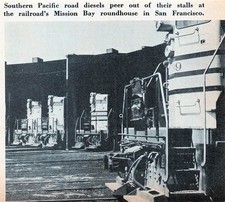Mission Bay Roundhouse San Francisco CA Southern Pacific 4 x 3.5 Vtg Mag Excerpt picture