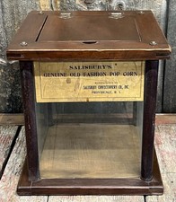 🔥RARE Antique Salisbury's Old Fashion Pop Corn Providence RI Store Display picture