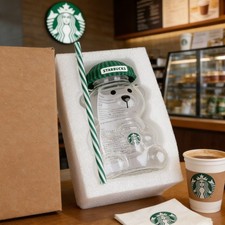 2026 100% Authentic Starbucks x Peanuts Bear Glass Cup Brand NewHalloween Gift picture