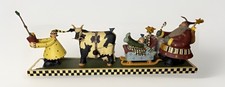 Christmas Parade WW2479 2004 Williraye Studio Santa Sleigh Cow Folk Art Large picture