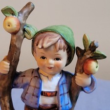 Vintage Goebel Hummel Figurine Small Boy Climbing Apple Tree Bird West Germany picture