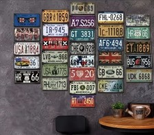 Pack of 30 Craft Condition License Plates Art Projects LOT TAGS (RANDOM PLATES) picture