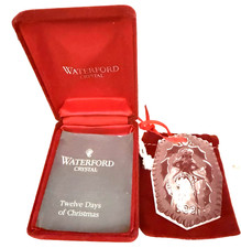 Waterford Crystal 12 Days of Christmas Ornament 1993 Nine Lords-a-Leaping IOB picture