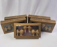 Dillards Trimmings Gold Angel Wings Ornaments New In Box 5 Boxes 3 Per Box picture