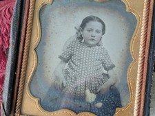 1860's Ambrotype Young Girl Dress picture
