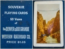 Vintage Western Railroad Co. Souvenir Playing Cards c.1950 Silver Edged 52+J picture