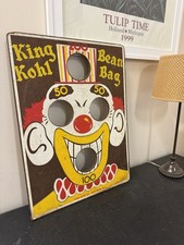 VINTAGE KING KOHL CARNIVAL CLOWN BALL/BAG TOSS FOLK ART GAME Halloween Fun picture