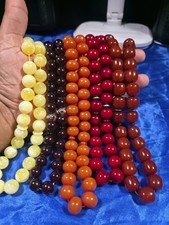 Vintage 5-Piece Misbaha Set – Sandalus, Faturan & Amber Dust Prayer Beads. picture