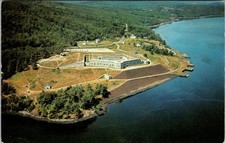 1965 Aerial Searsport, Maine, View Fort Knox, Penobscot River, Bucksport,2273 picture