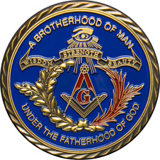 Masonic Illuminati FreeMason Lodge secret freemasonry challenge coin GL8-002 picture