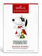 Hallmark Keepsake Peanuts Snoopy Masked Marvel Ornament 2025 picture