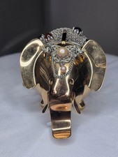Napier Bejeweled Gold Plated Elephant Piggy Money Coin Bank picture