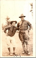 1917 RPPC Real Photo Postcard US Solders Posing Joking WWI Military KJ8 picture