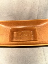 Vintage McCoy Rare Color Orange Pottery Planter USA on bottom 1602 inside picture
