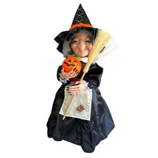 VTG Telco Motion-ettes Animated Witch Halloween Figure Pumpkin 1980s Not Working picture