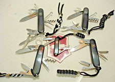 Victorinox Swiss Army Knife Lot 5 Black SAK Restored Explorer Climber Tinker picture