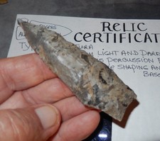 BEAUTIFUL OZARKS FOUND ANGOSTURA POINT w/NEEDLE TIP & A DWAIN ROGERS COA C287 picture