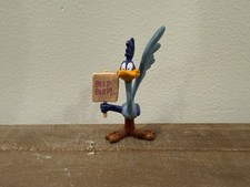 Vintage Looney Tunes Roadrunner PVC Figure with Beep Beep Sign 1990 Applause picture