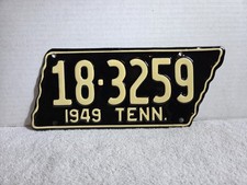 Vintage 1949 Tennessee License Plate - DYER COUNTY - REPAINTED picture