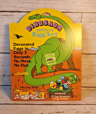 Vintage 1987 Sunhill Instant Easter Egg Art Dinosaurs 12 Shrink Wrappers Sealed picture