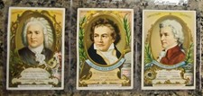 1893 Liebig Famous Composers Bach, Beethoven, Mozart F375 S374 picture