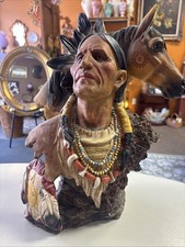 Collectible Native American Indian Sculpture with a Horse picture