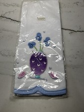 Lillian Vernon Fingertip Guest Hand Towel Flower Egg Cotton NEW Easter picture