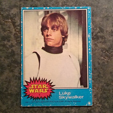 Topps 1977 Star Wars Sticker Luke Skywalker #1 Non-Sport Trading Card picture
