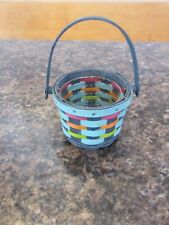 Longaberger 2017 Summertime Mini Basket with Protector NEW Multicolor Adorable picture