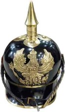 Medieval Helmet Pickelhaube Helmet German Large Size Head Polished Gift picture