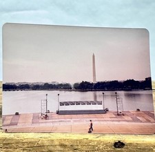 Vintage Washington DC Found Photo Washington Monument Cyclist picture