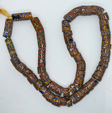 Antique Venetian Millefiori Glass Trade Beads 26” Strand 60 Pcs Murano African picture