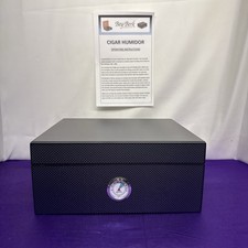 Bey-Berk International C421 Carbon Fiber Design Humidor Set Black & Grey - 6 picture