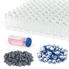 100 Pack 3ml Clear Glass Vials with Caps – 1 Dram Lab Headspace Vials picture