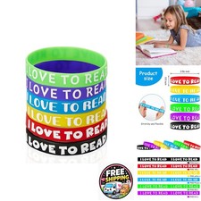 Willbond I Love to Read Rubber Bracelets 300 Pieces Colorful picture