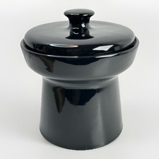 CB2 Paul McCobb Contempri Reissue Black Cookie Jar Canister - NWT picture