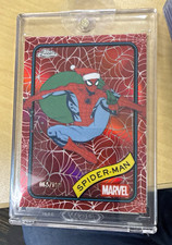 2025 Topps Chrome Marvel Spider-Man #101 Employee Exclusive Red Web /199 065/199 picture